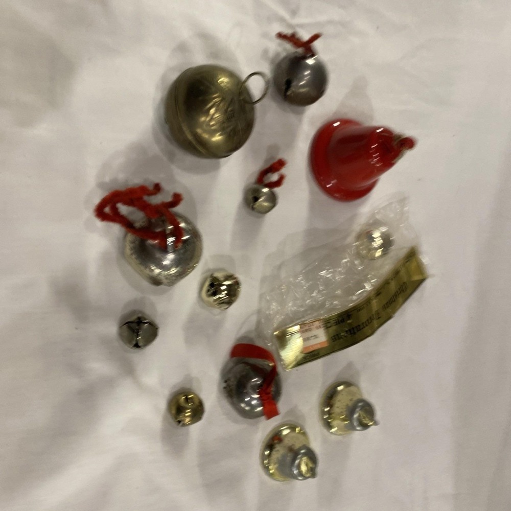 Lot‎ Of Vintage Christmas Bells Sleigh Bells Taiwan USA